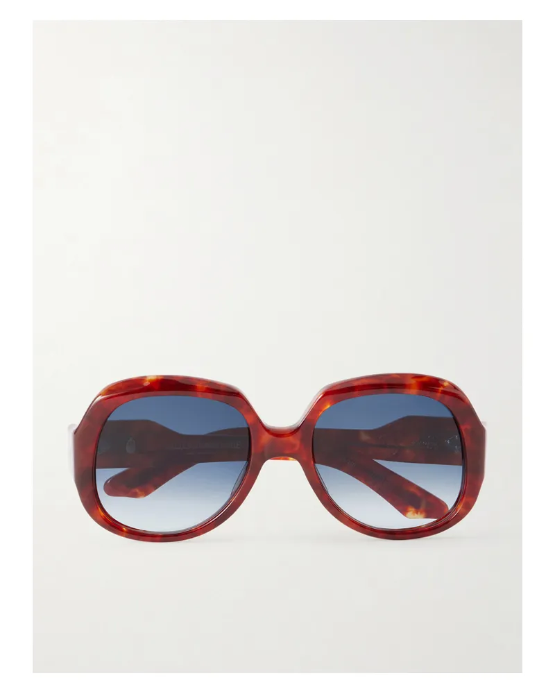 Jacques Marie Mage Ocean Child Round-frame Tortoiseshell Acetate Sunglasses Tortoiseshell
