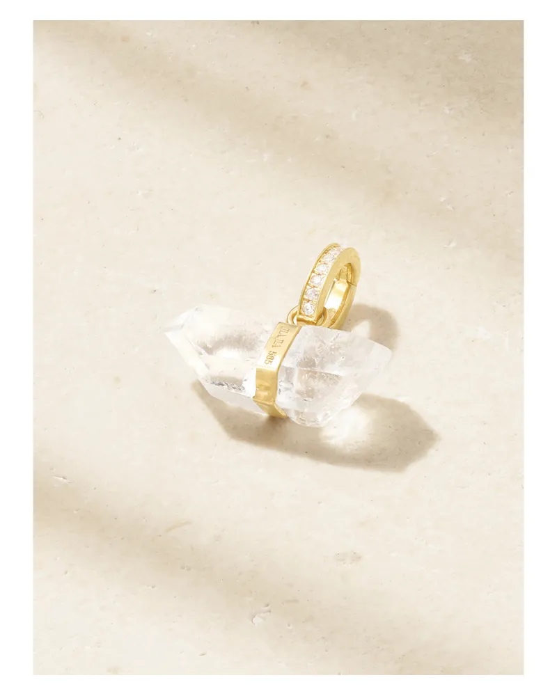JIA JIA 14-karat Gold, Quartz And Diamond Pendant - Neutrals Neutrals