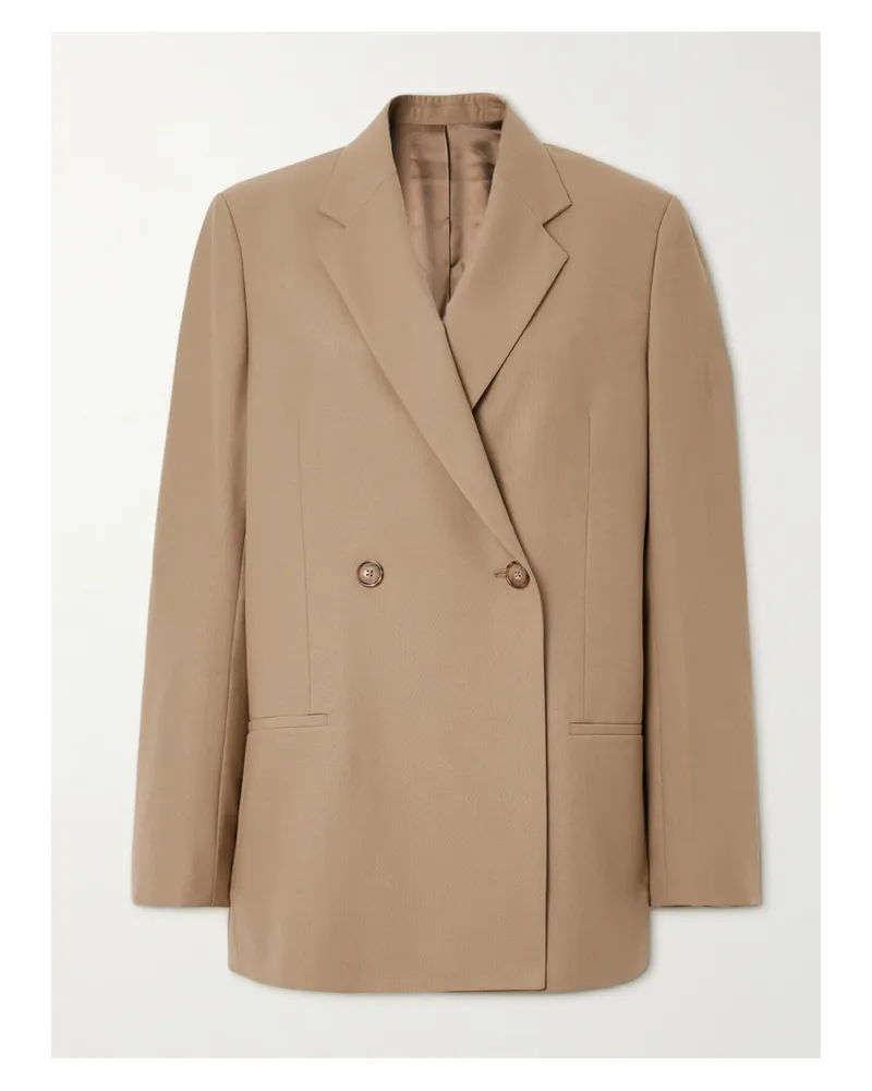 Totême Doppelreihiger Blazer Aus Crêpe Mit Recycelten Fasern - Neutral Neutral