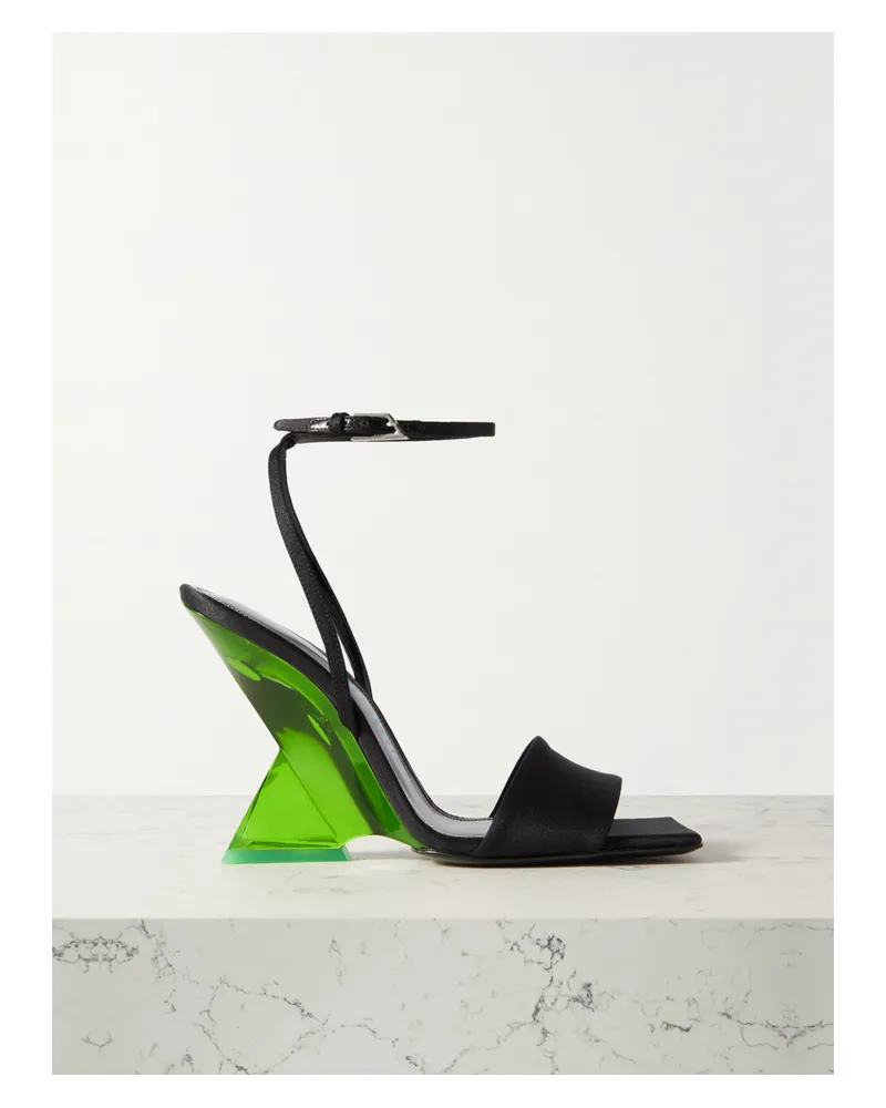 ATTICO Cheope Wedges Aus Satin - Schwarz Schwarz