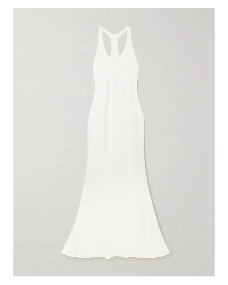 Jacquemus The Marcel Maxikleid Aus Crêpe - Weiß Weiß