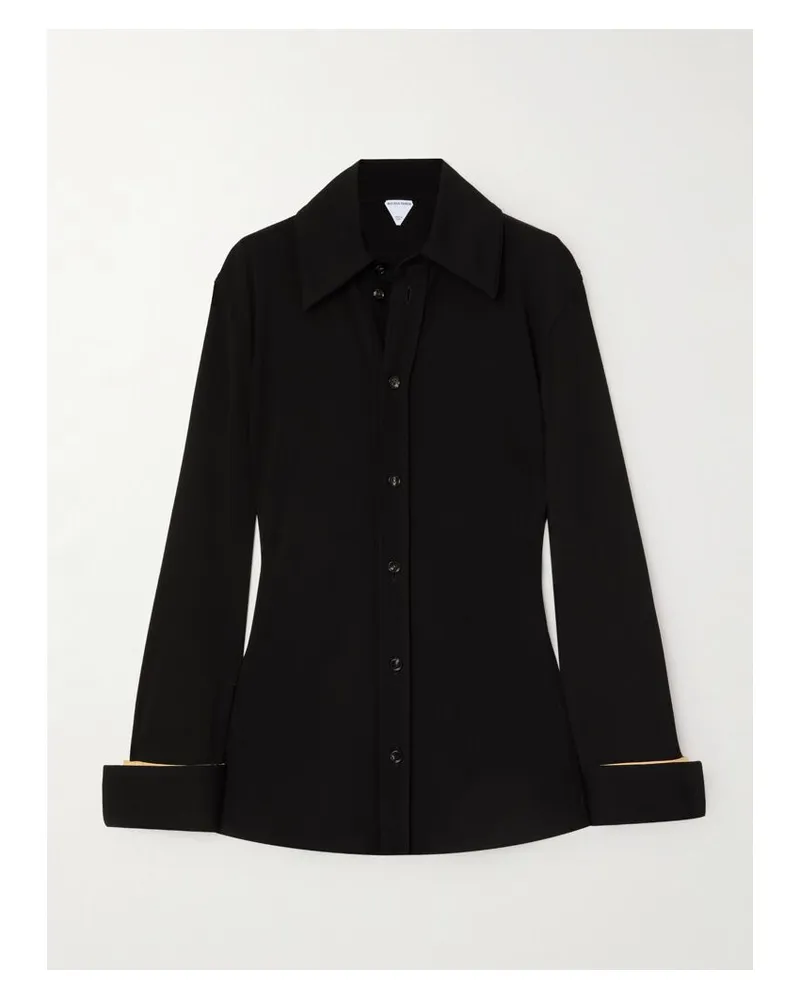 Bottega Veneta Hemd Aus Jersey - Schwarz Schwarz