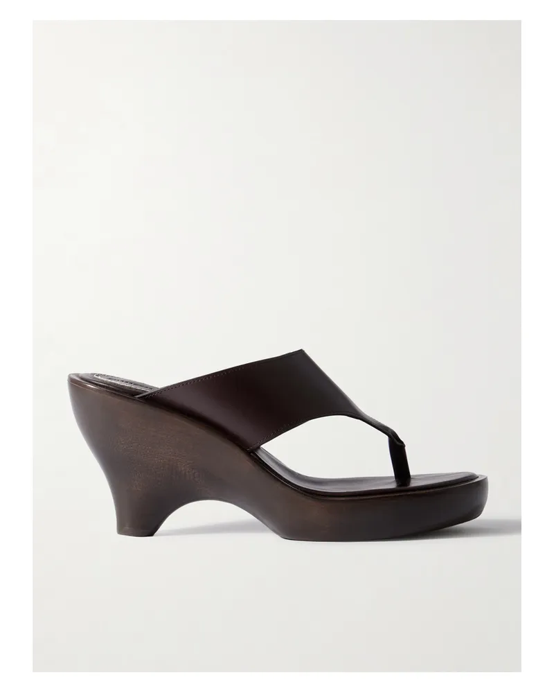 Zimmermann Wild Wedge Mules Aus Leder Mit Plateausohle - Braun Braun