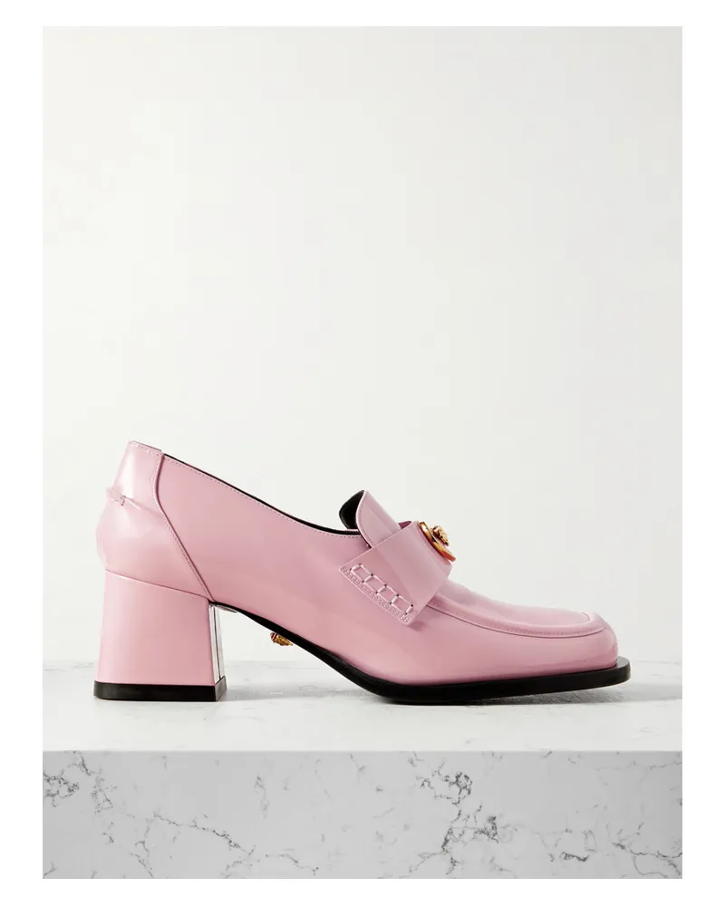 Versace Alia Loafers aus Lackleder mit Verzierung Pink