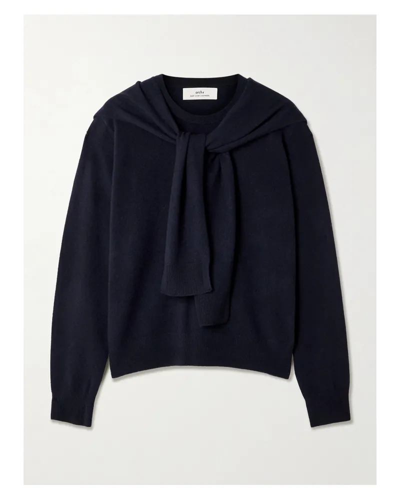 arch4 Eldergrove Pullover Aus Biokaschmir Zum Binden - Blau Blau