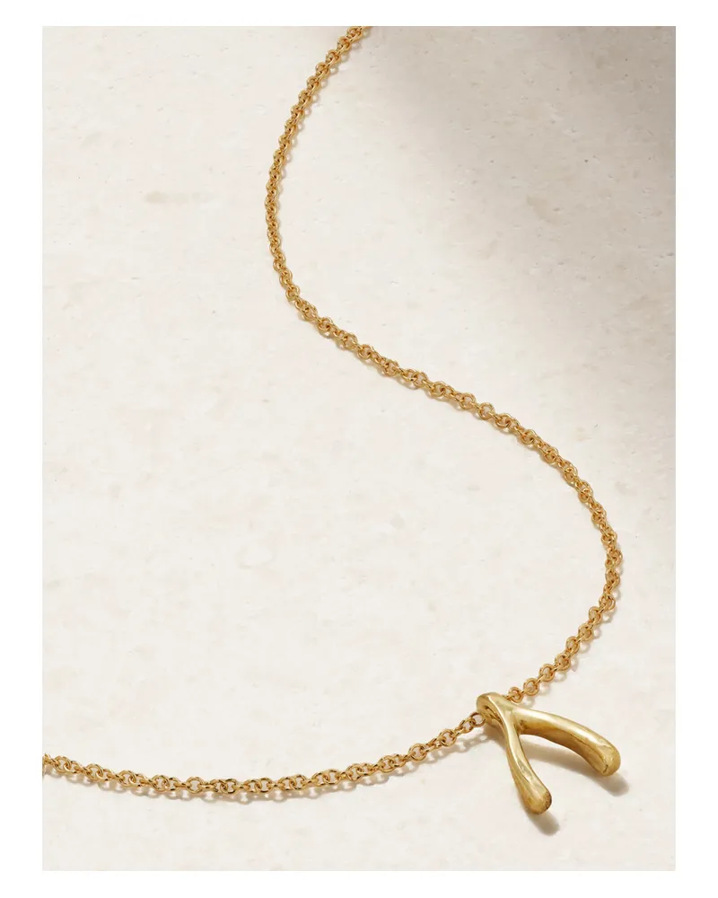 Jennifer Meyer Mini Wishbone Kette Aus 18 Karat Gold Gold
