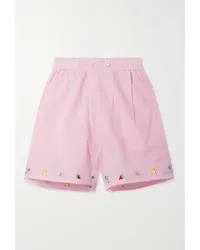 BODE Tumbler Shorts aus Baumwollpopeline Pink