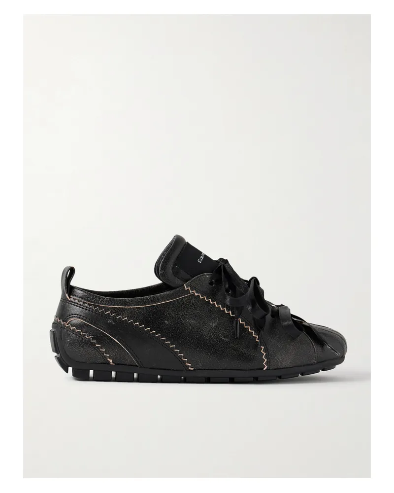 Simone Rocha Sneakers Aus Craquelé-leder - Braun Braun