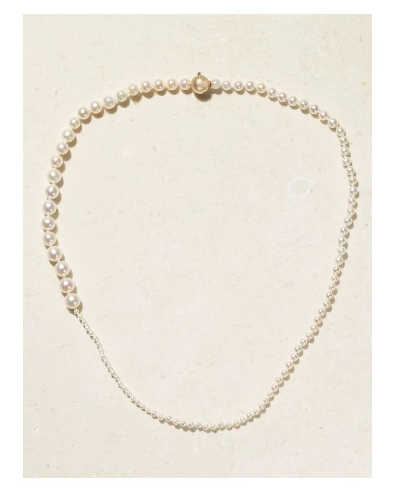 Sophie Bille Brahe Petite Peggy Kette Aus 14 Karat Gold Mit Perlen Gold