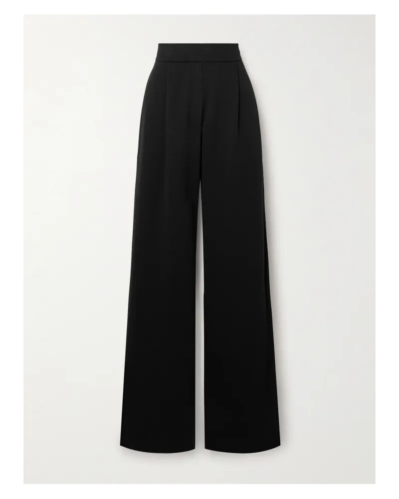 Dries van Noten Hose Mit Weitem Bein Aus Baumwoll-jersey - Schwarz Schwarz