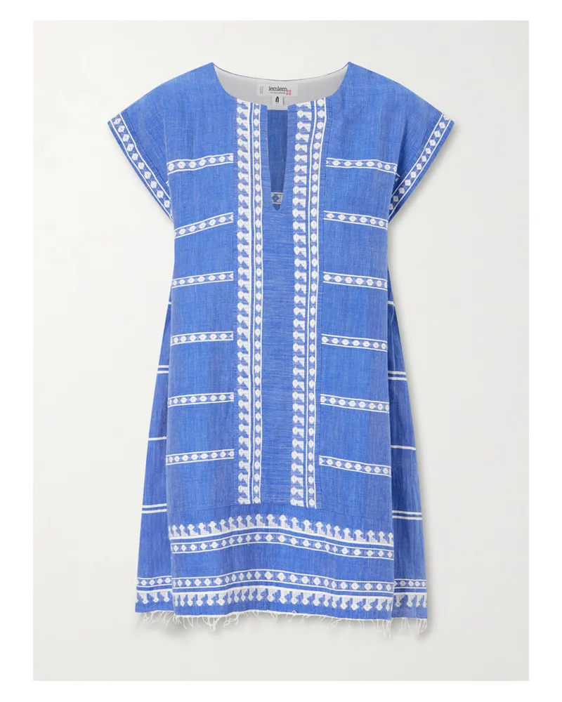 lemlem Elina Cotton-gauze Coverup - Blue Blue