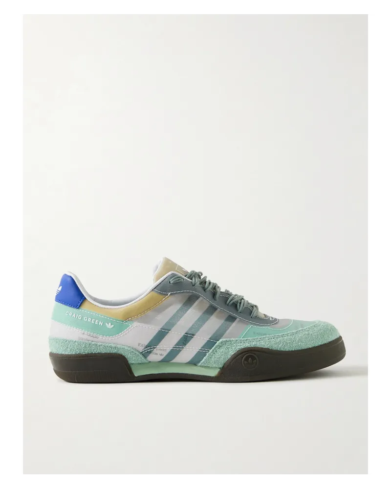 adidas Craig Green Squash Polta Akh Sneakers aus Bedrucktem Mesh, Veloursleder und Leder Neutral