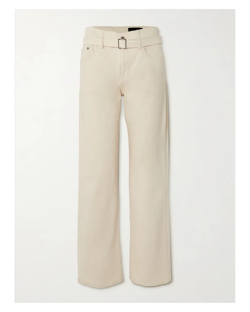 Proenza Schouler Ellsworth Hoch Sitzende Jeans Mit Geradem Bein Mit Gürtel - Ecru Ecru