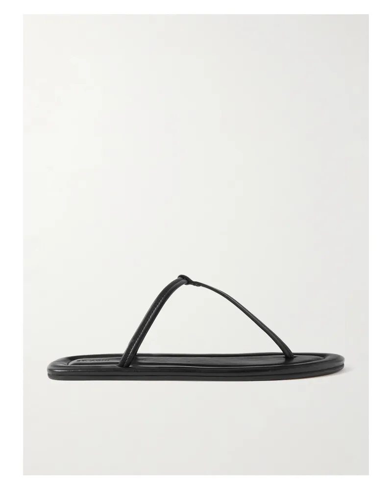St. Agni T Zehensandalen Aus Leder - Schwarz Schwarz