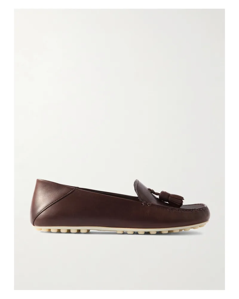 Loro Piana Loafers aus Leder Braun