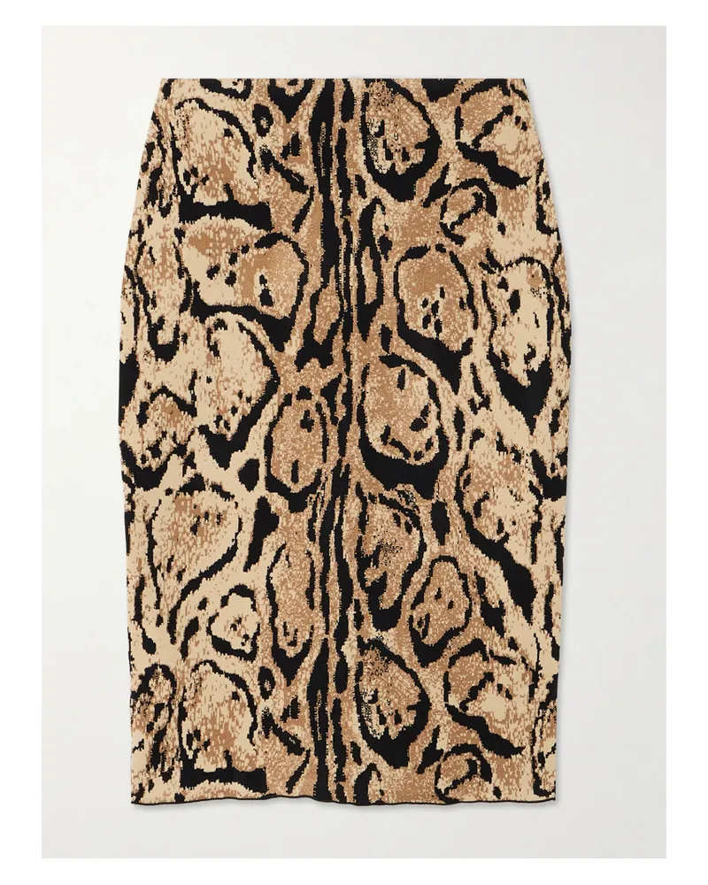 Stella McCartney Cloud Midirock Aus Jacquard-strick - Mehrfarbig Mehrfarbig