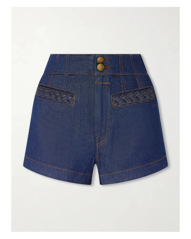 Zimmermann Aster Denim Short - Blue Blue