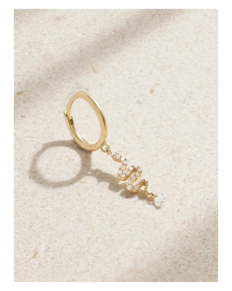 PERSEE Snake Einzelne Creole Aus 18 Karat Gold Mit Diamanten Gold