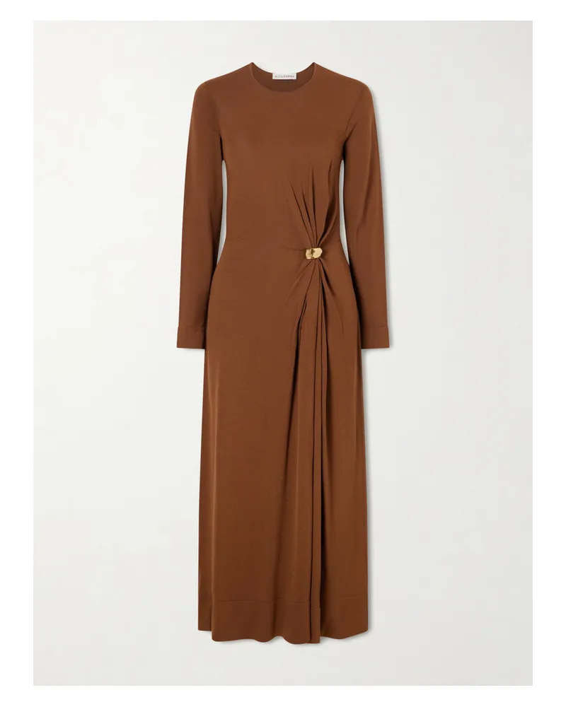 Altuzarra Tingley Embellished Knitted Maxi Dress - Brown Brown