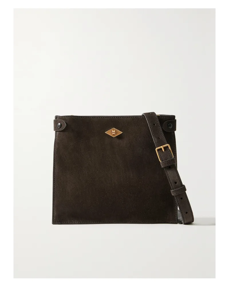 Métier Stowaway Suede Shoulder Bag - Brown Brown