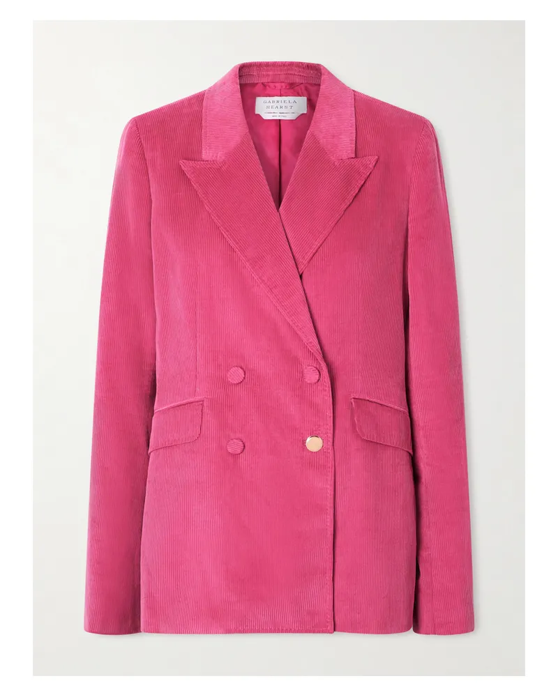Gabriela Hearst Angela Blazer Aus Baumwollcord - Pink Pink