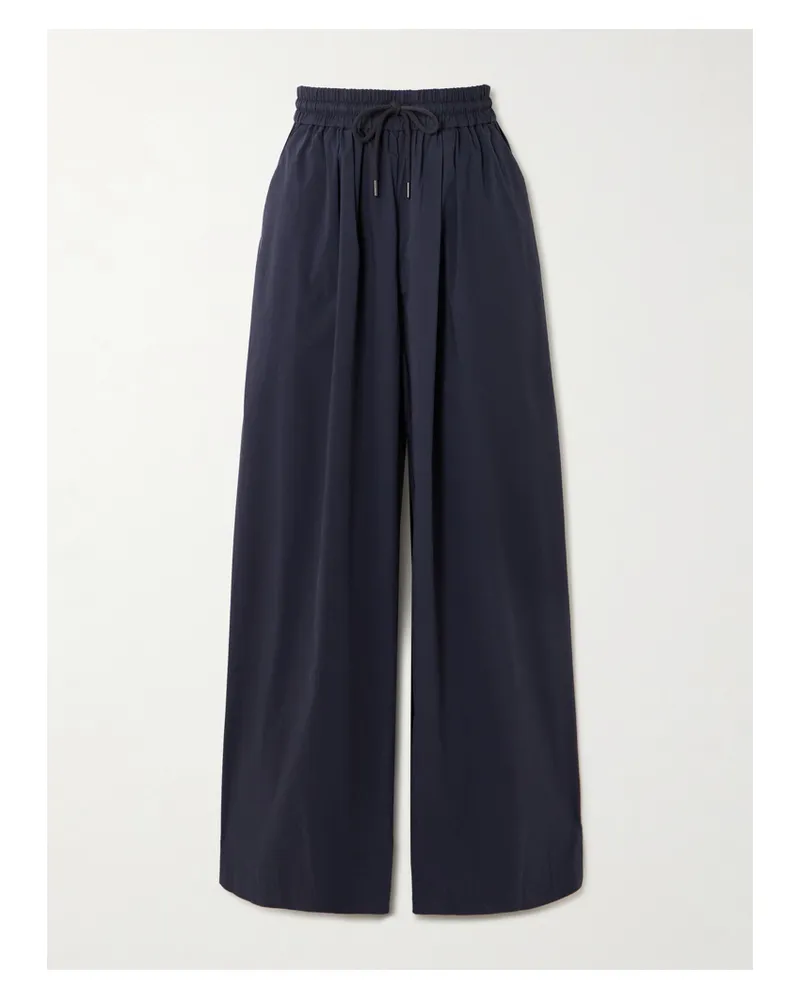 St. Agni Hose Mit Weitem Bein Aus Popeline Aus Einer Baumwollmischung - Blau Blau
