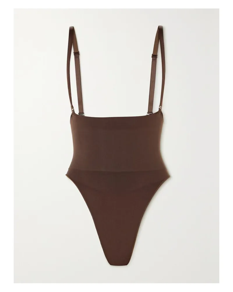 SKIMS Core Control Thong – Cocoa – String - Braun Braun