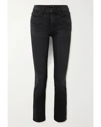 Mother Net Sustain The Dazzler Ankle Halbhoch Sitzende Jeans Schwarz