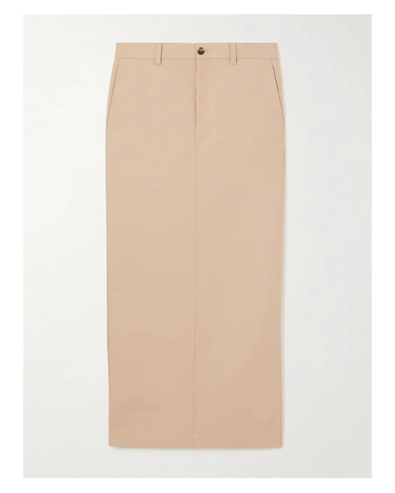 WARDROBE.NYC Maxirock Aus Baumwoll-drillich - Neutral Neutral