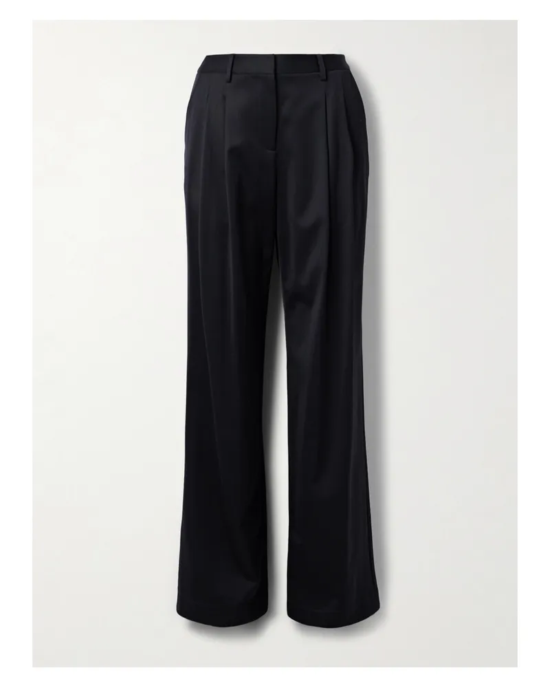 TWP Sullivan Bundfaltenhose Mit Geradem Bein Aus Leinen - Blau Blau