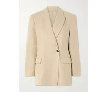 Blazer Aus Einer Gebürsteten Alpakawollmischung - Neutral