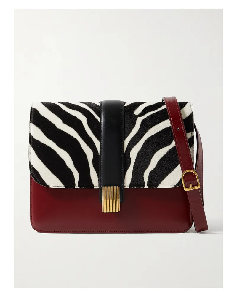 KHAITE Blake Zebra-print Calf Hair And Leather Shoulder Bag - Animal print Animal