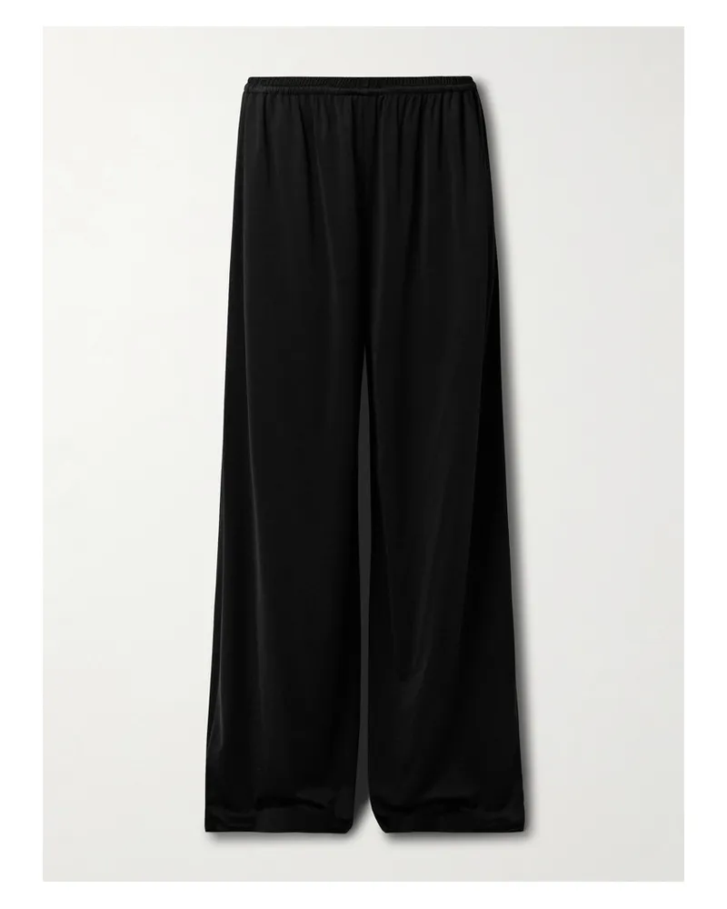 The Row Bellana Hose Aus Seiden-jersey - Schwarz Schwarz