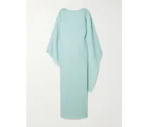 Adami Robe Aus Plissiertem Crêpe - Blau