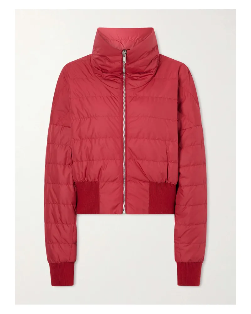 Rick Owens Moncler Appliquéd Quilted Shell Down Jacket - Red Red