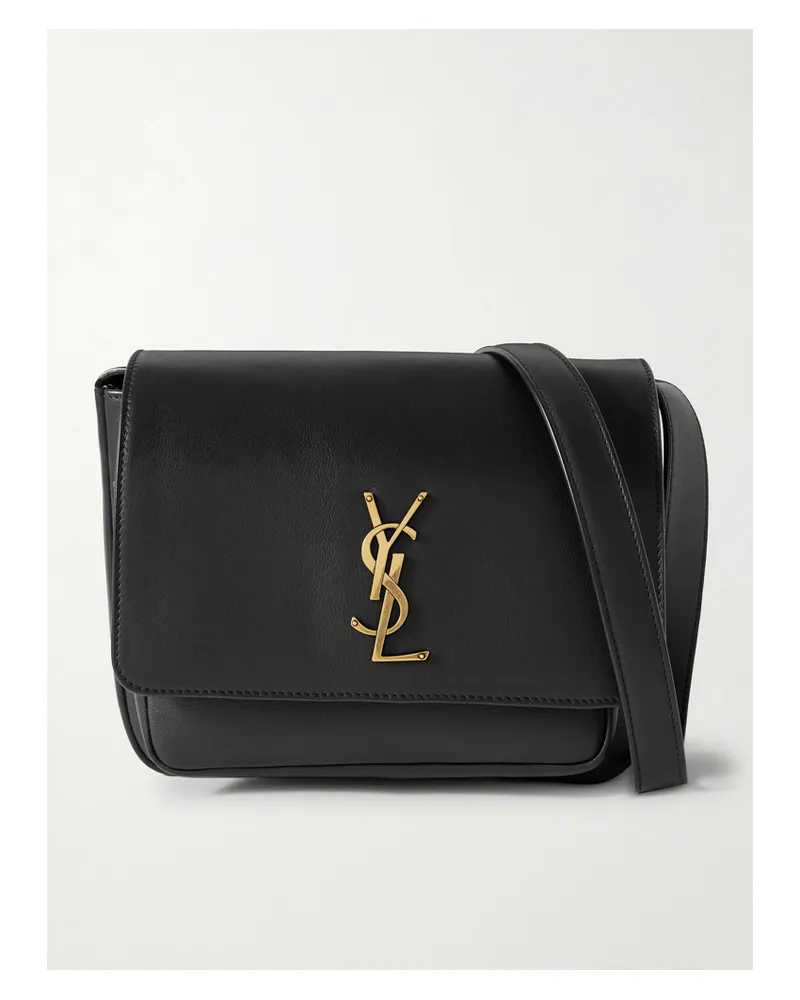Saint Laurent Niki Leather Shoulder Bag - Black Black
