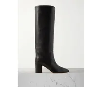 Anja Leather Knee Boot - Black