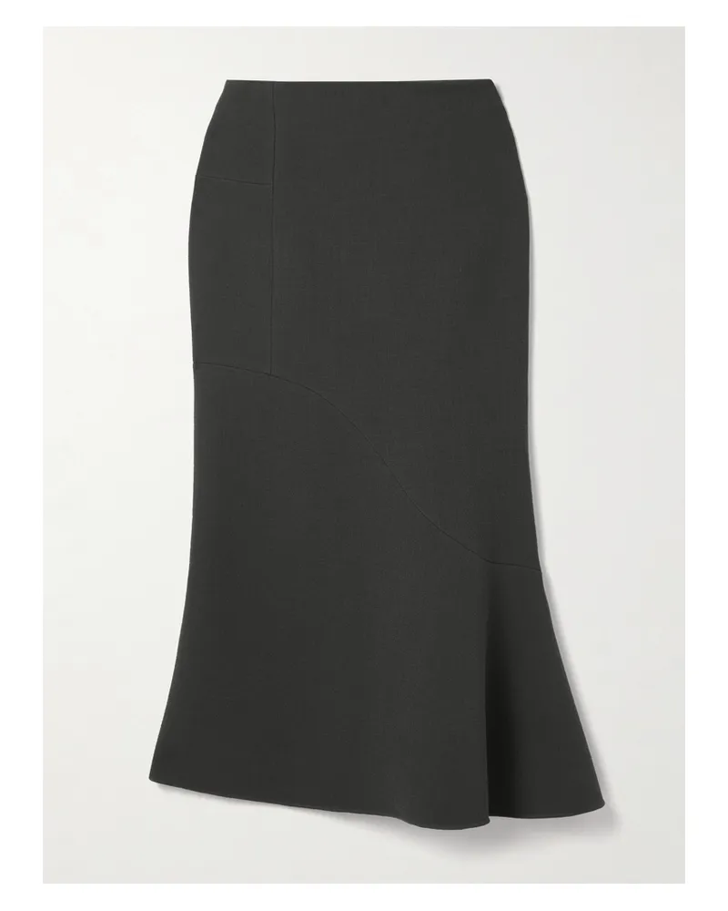tibi Marte Asymmetrischer Midirock Aus Crêpe Aus Einer Wollmischung - Grau Grau