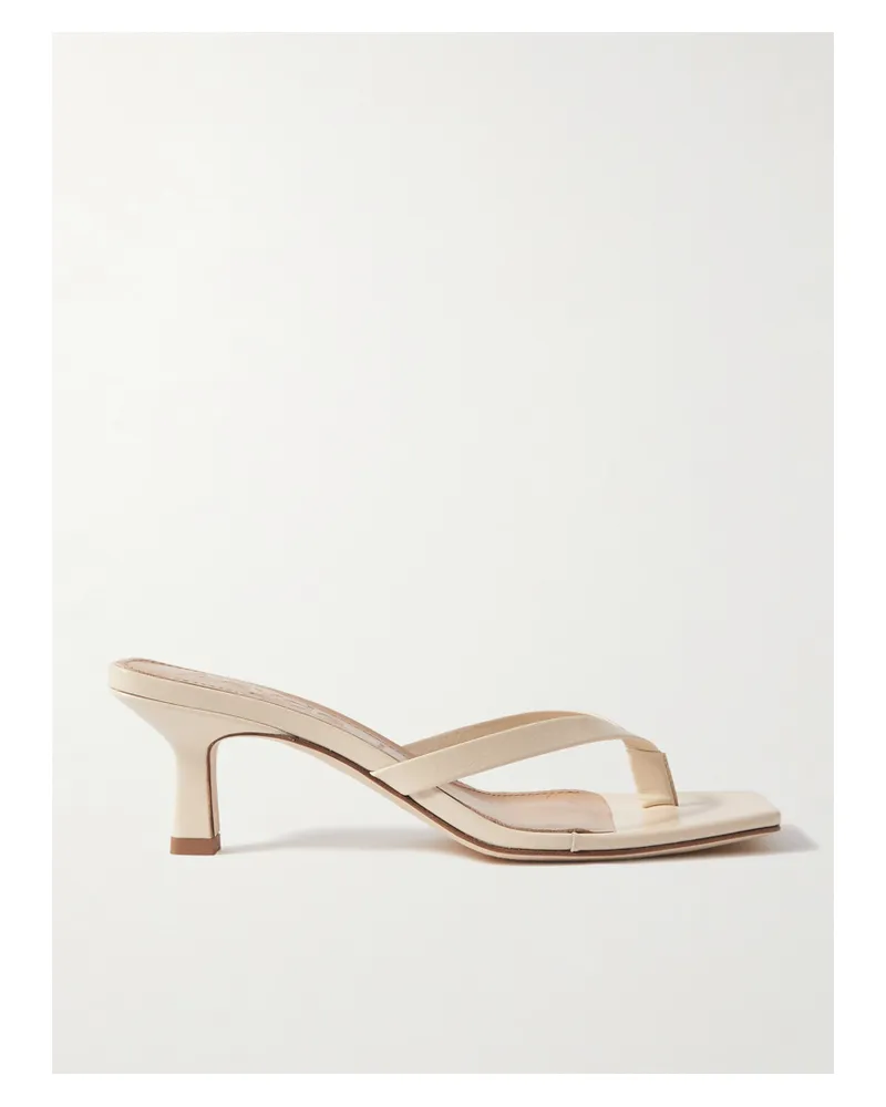 aeyde Wilma Leather Sandals - Cream Cream