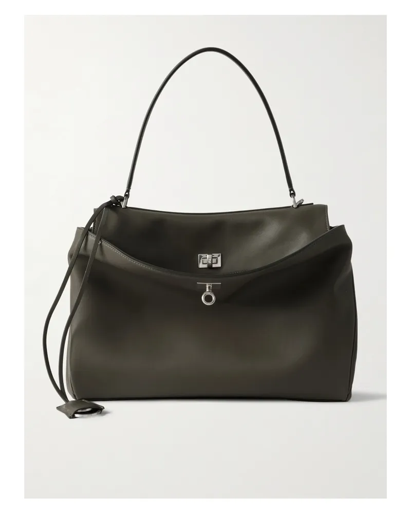 Balenciaga Rodeo Medium Leather Shoulder Bag - Green Green