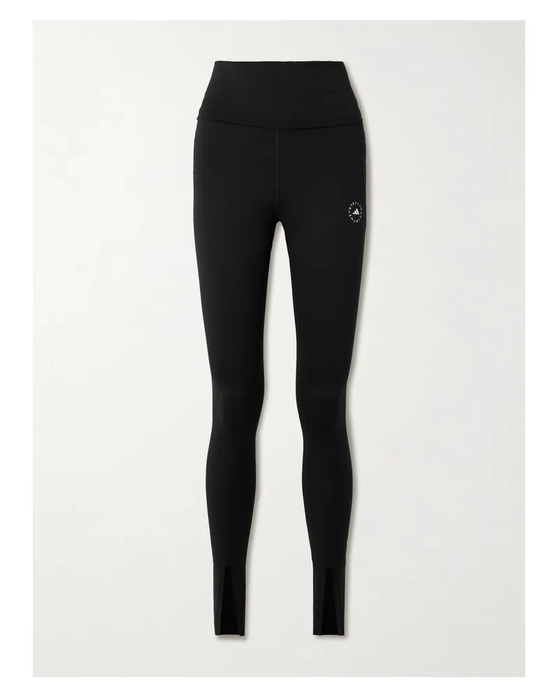 adidas Truestrength Leggings Aus Recyceltem Stretch-jersey Mit Eingewebtem Logo - Schwarz Schwarz
