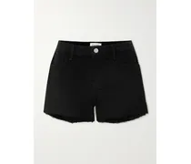 Le Grand Garcon Jeansshorts Mit Fransen - Schwarz