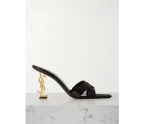 Opyum Mules Aus Satin - Schwarz