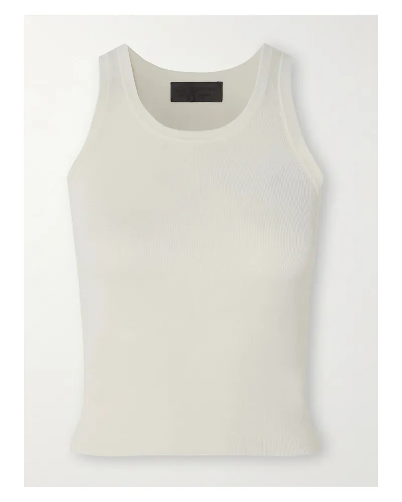 Nili Lotan Calida Tanktop Aus Geripptem Baumwoll-jersey - Elfenbein Elfenbein