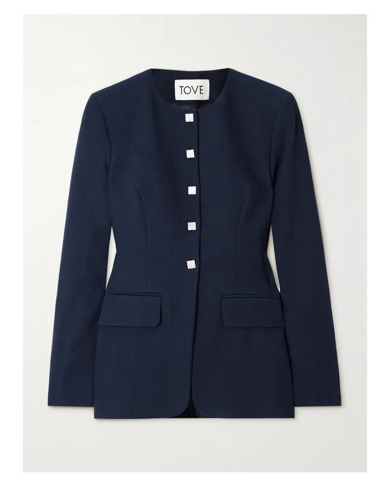 TOVE Moya Jacke Aus Woll-twill - Blau Blau