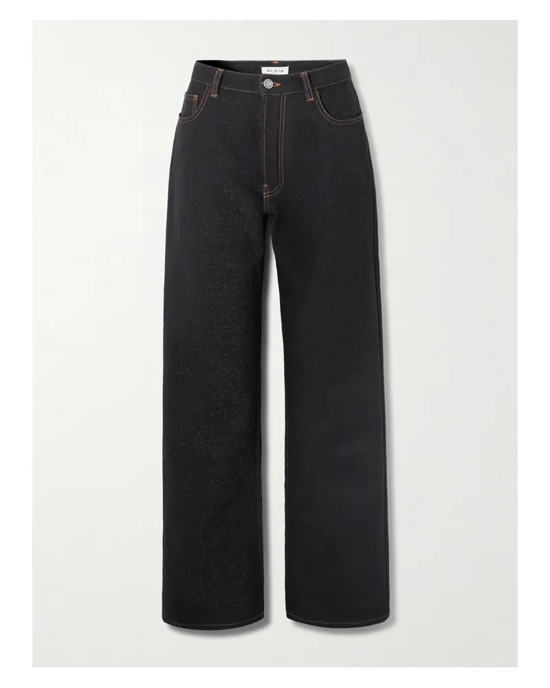 Alaïa Jeans Mit Geradem Bein - Schwarz Schwarz