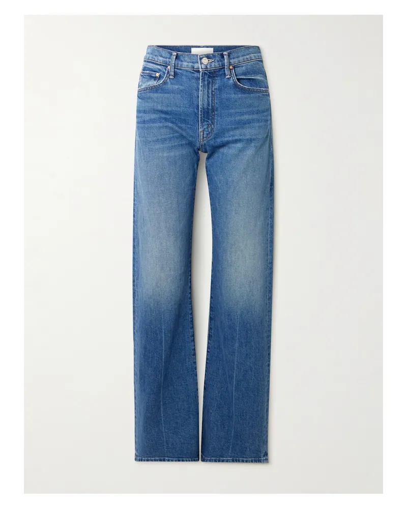 Mother Lasso Sneak Mid-rise Straight-leg Jeans - Blue Blue