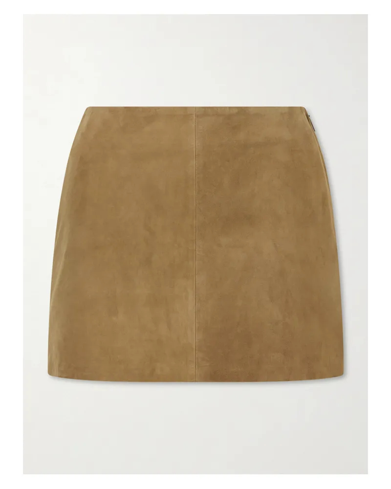 Arma Melody Suede Mini Skirt - Neutrals Neutrals