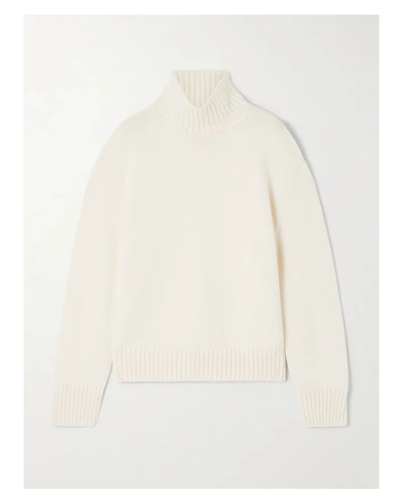 Loro Piana Parksville Kaschmirpullover Mit Stehkragen - Creme Creme
