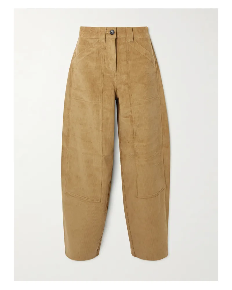 Co Barrel-hose Aus Baumwollcord - Braun Braun